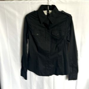 GAP black button up with epaulets sz XS